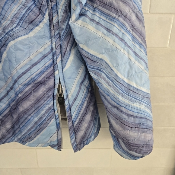 Burton Cabin Women's Reversible Insulated Nylon Quilted Pullover Blue Gray Small - Picture 9 of 9